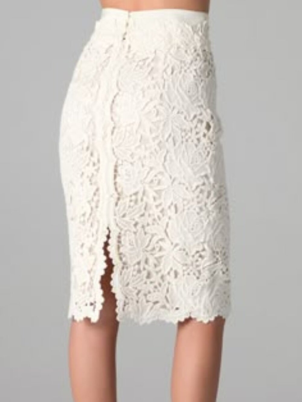 Elie Tahari Bennet Lace Pencil Skirt, Ivory